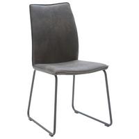 KRZESŁO MIRA - antracytowy, Design, metal/tkanina (46/93/57cm) - Dieter Knoll