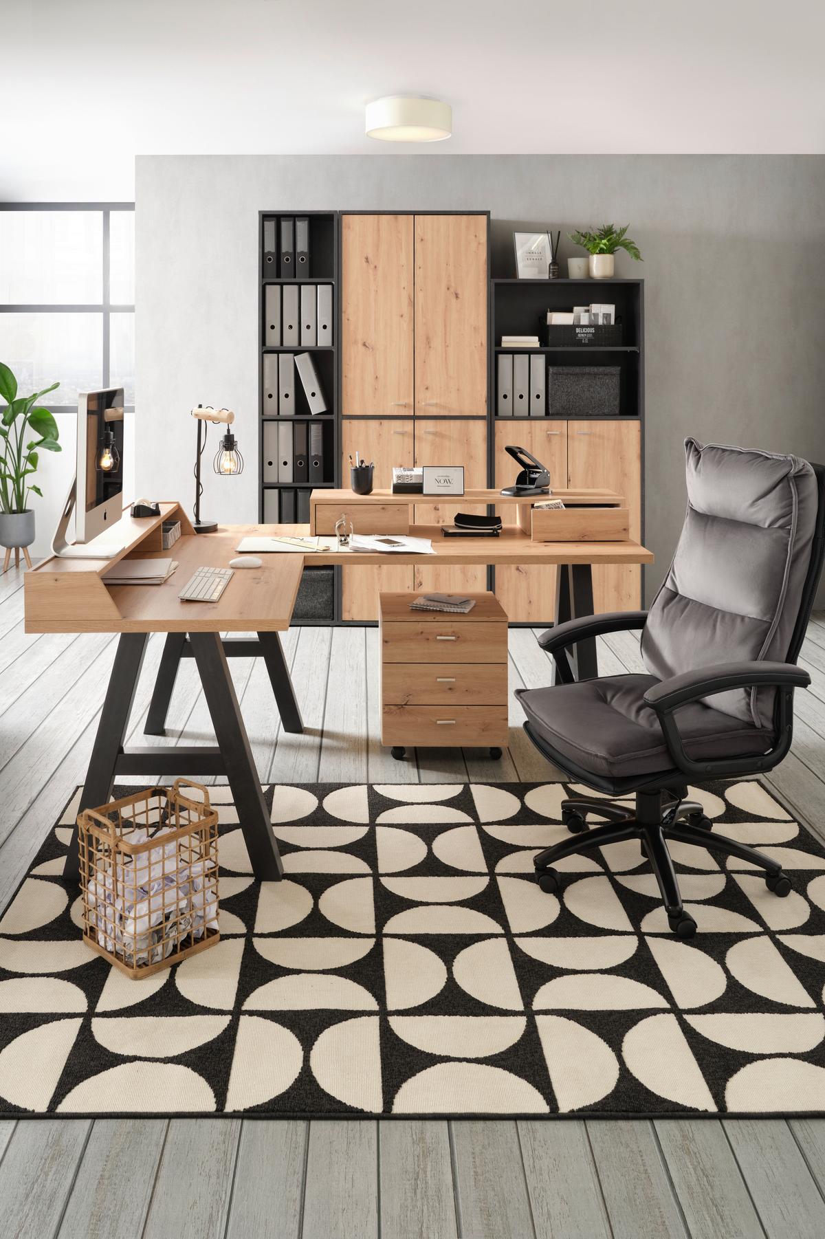 Regal in Schwarz - Schwarz, MODERN, Holzwerkstoff/Kunststoff (81/215/36cm) - Mömax