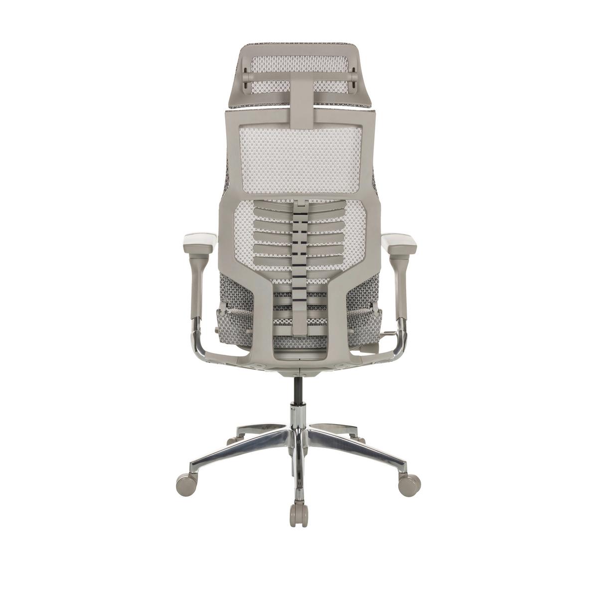 Pisarniški Stol Dynafit Ii G, Svetlo Siva - barve aluminija/svetlo siva, Basics, kovina/umetna masa (67/119-135/60cm) - MID.YOU
