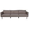 3-SITZER-SOFA ZOOM - Schwarz/Braun, Design, Textil/Metall (260/78/80cm) - Livetastic