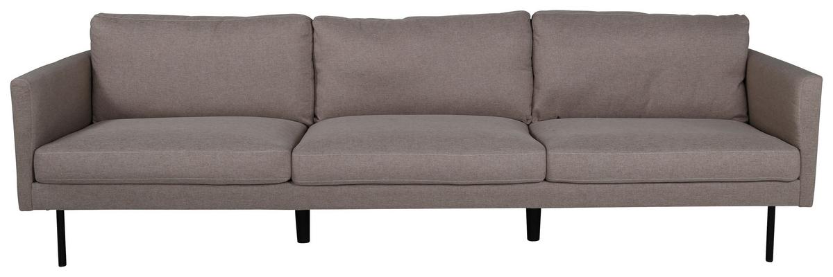 3-SITZER-SOFA ZOOM - Schwarz/Braun, Design, Textil/Metall (260/78/80cm) - Livetastic