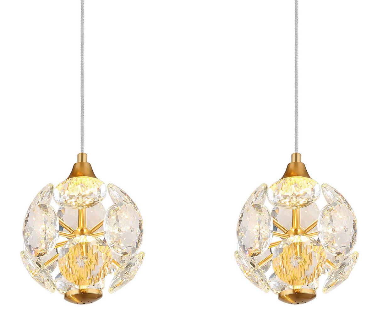 LED-HÄNGELEUCHTE 16047-4H VIRINA - Klar/Transparent, Konventionell, Glas/Kunststoff (93/15/150cm) - Globo