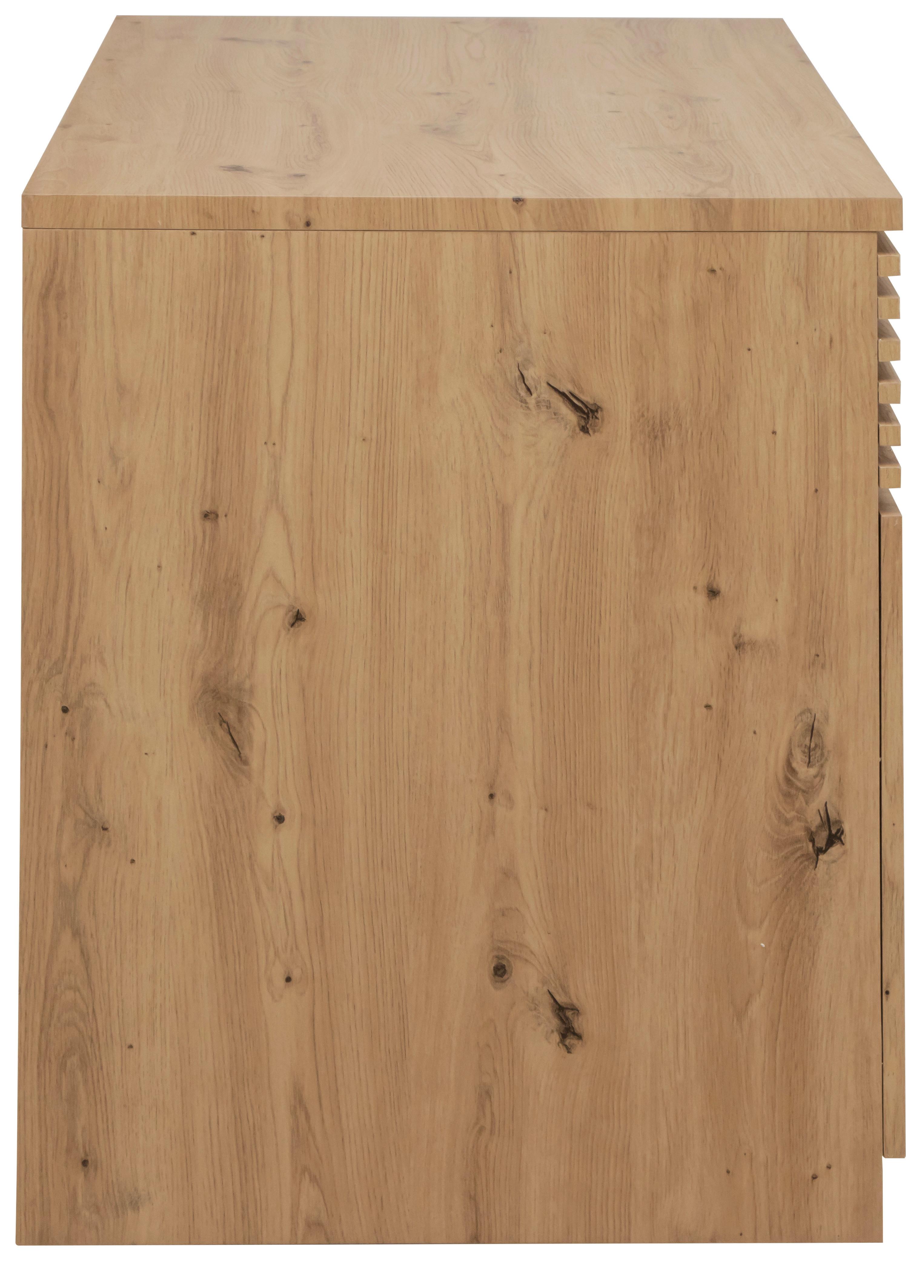 SKRIVBORD HUGO - ek Artisan/ekfärgad, Modern, trämaterial (120/60/75cm) - Mömax