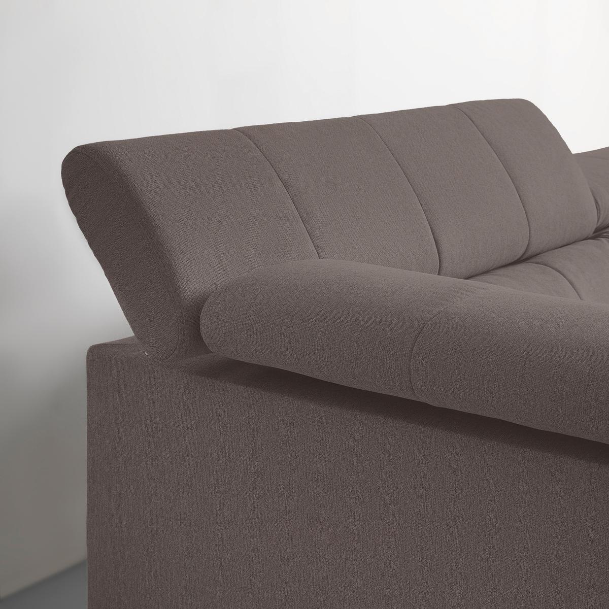 Wohnlandschaft Alberto Graphitfarben - Graphitfarben/Schwarz, MODERN, Textil/Metall (296/78/201cm) - Mömax