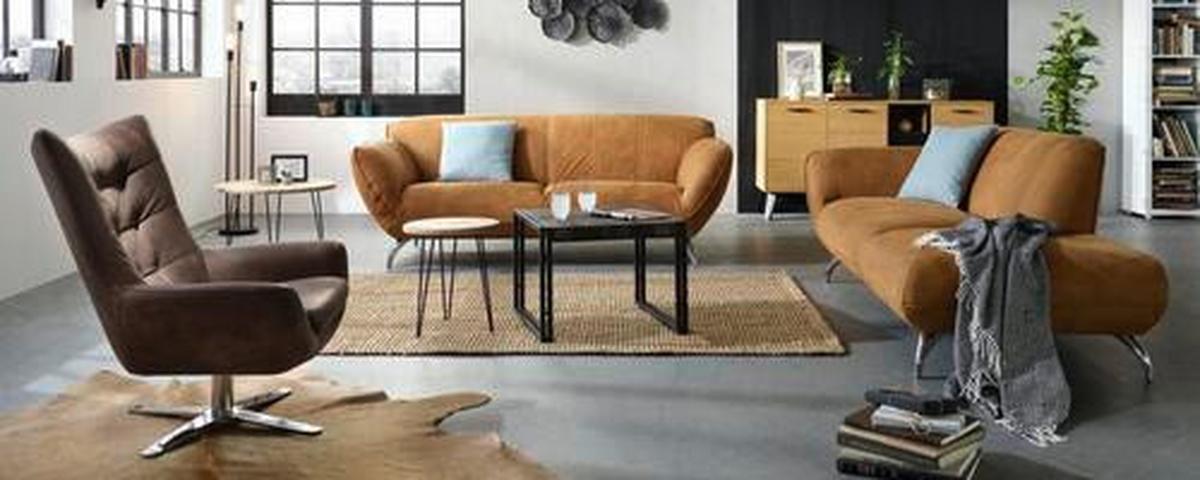 Sessel Venezuela aus Echtleder - Dunkelbraun/Alufarben, LIFESTYLE, Textil/Metall (81/95/90cm) - Premium Living