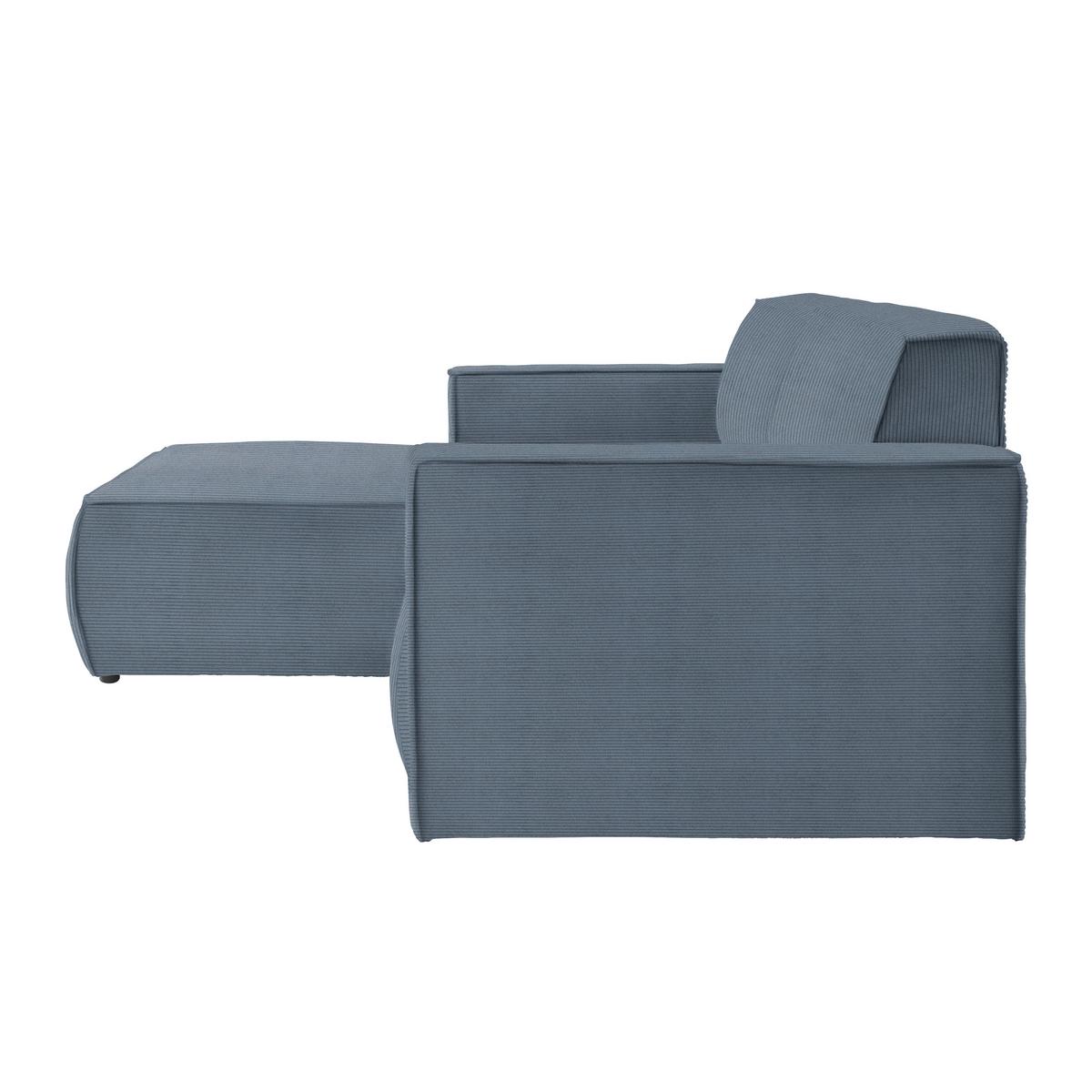 Wohnlandschaft Loft Blaugrau - Blaugrau/Schwarz, MODERN, Kunststoff/Textil (172/75/265cm) - Mömax