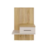 Noćni Ormarić Bellevue - siva/boje hrasta, Konvencionalno, drvni materijal/plastika (57,3/95,5/47,4cm) - Modern Living