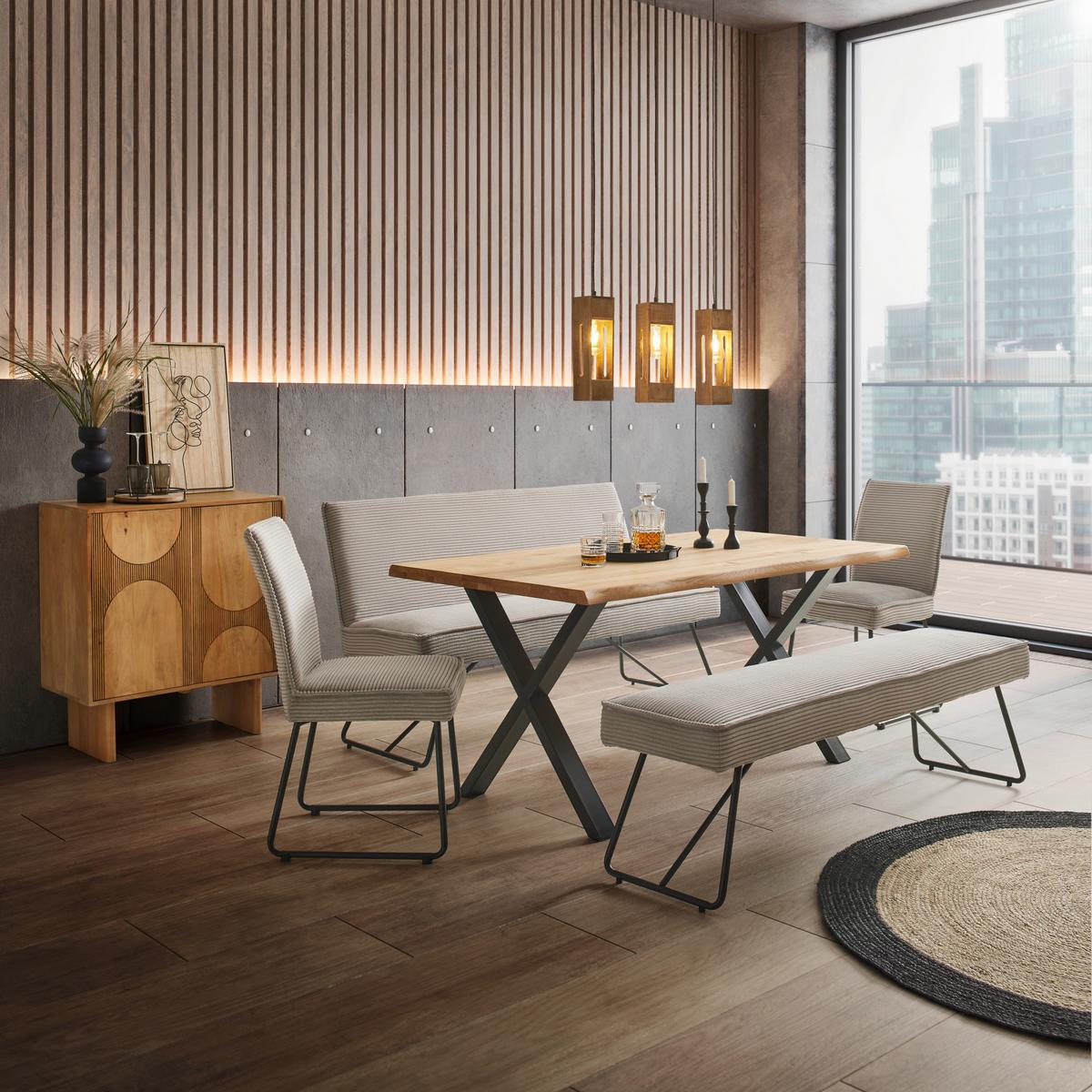 Ülőpad Cora - fekete/szürke, Modern, textil/fém - Mömax