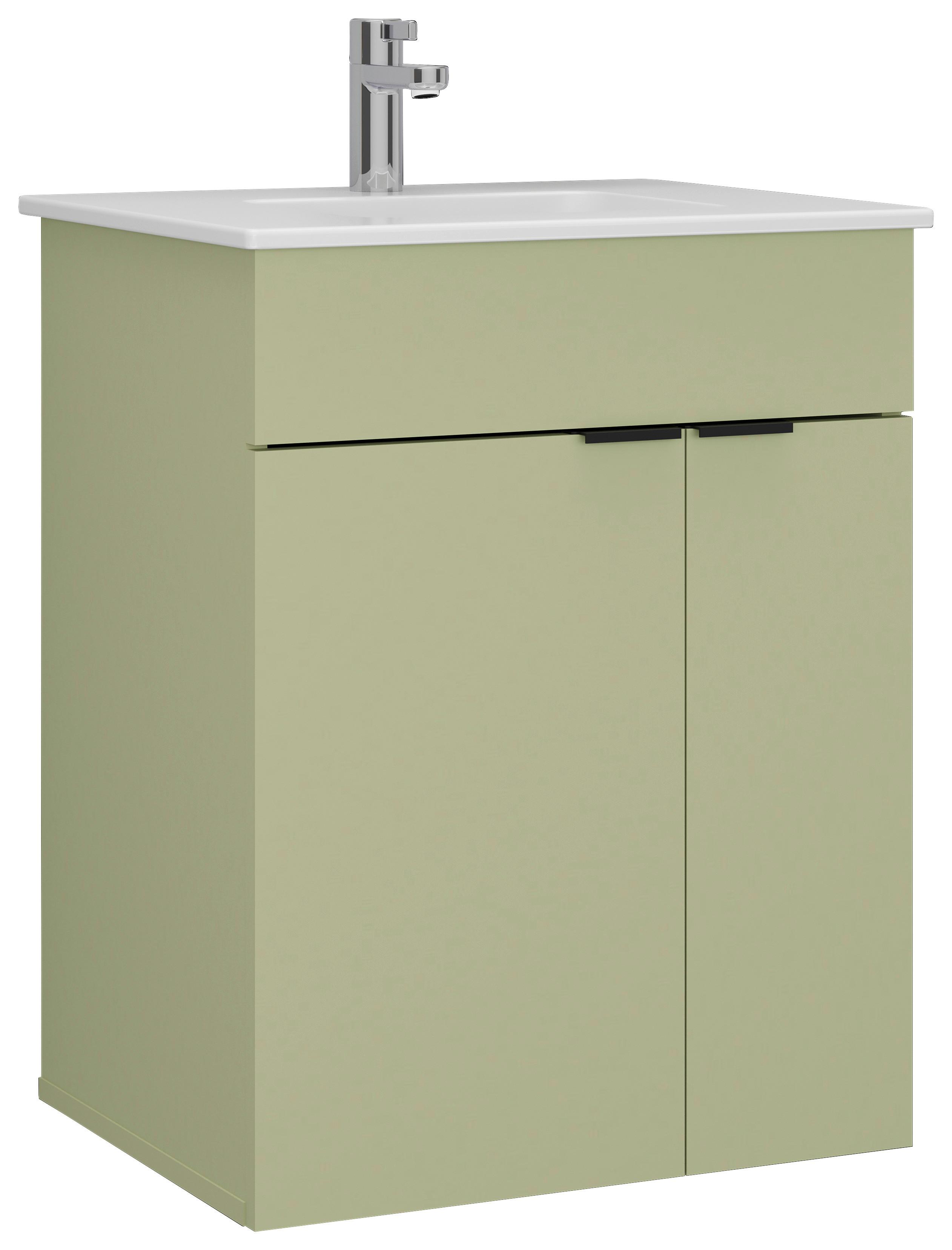 Umival. Enota Z Umivalnikom Napoli - črna/bela, Moderno, kovina/leseni material (60/78/45cm) - Mömax
