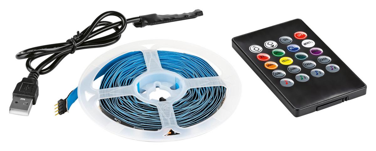 LED-Spot Easymaxx LED-Streifen diverse Farben max. 2,5 Watt - Blau/Gelb, Kunststoff (450cm)