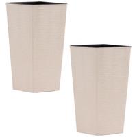 Übertopf-Set Creme, 2-teilig - Creme, Basics, Kunststoff (30/57/30cm) - Siena Garden