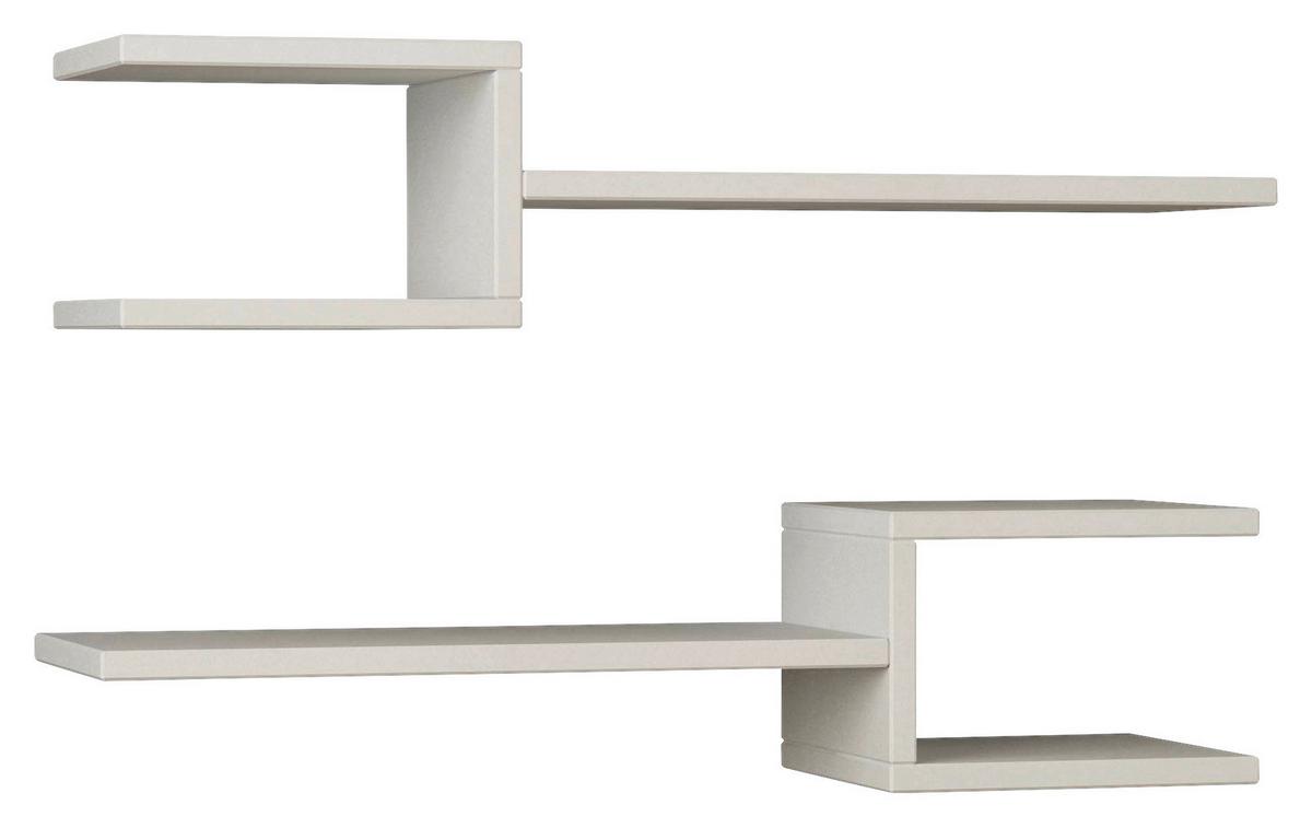 Wandboard Fork ca. 75x17x20 cm Weiß - Weiß, Design, Holzwerkstoff (75/17/20cm) - Livetastic