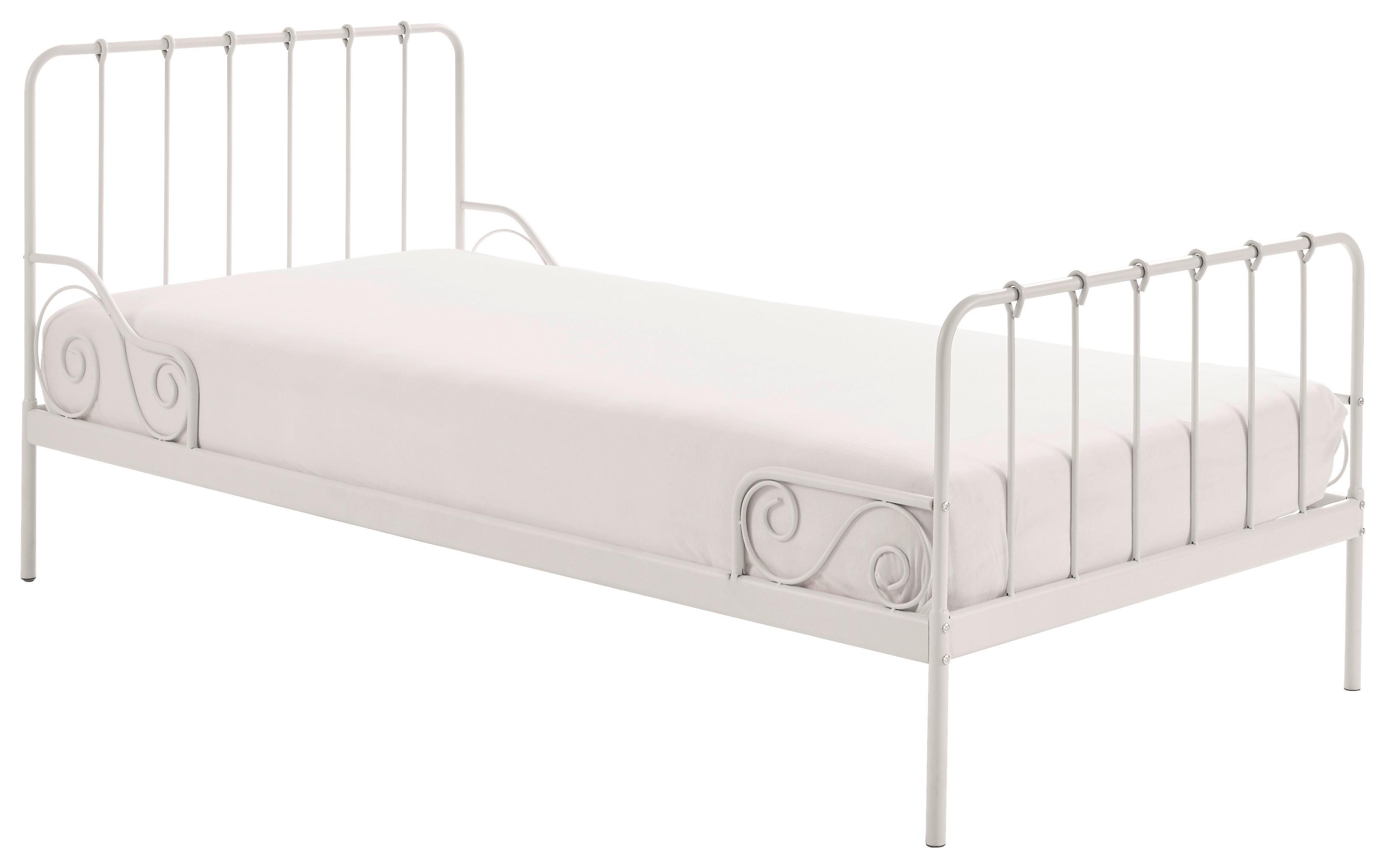 Kinder-/Juniorbett Alice ca. 90x200 cm Weiß - Weiß, ROMANTIK / LANDHAUS, Holzwerkstoff/Metall (90/200cm) - MID.YOU