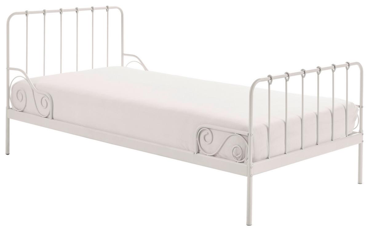 Kinder-/Juniorbett Alice ca. 90x200 cm Weiß - Weiß, ROMANTIK / LANDHAUS, Holzwerkstoff/Metall (90/200cm) - MID.YOU