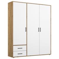 DULAP  USI ROTATIVE VOYAGER - alb/stejar Artisan, Modern, material pe bază de lemn (140/194/53cm) - Modern Living