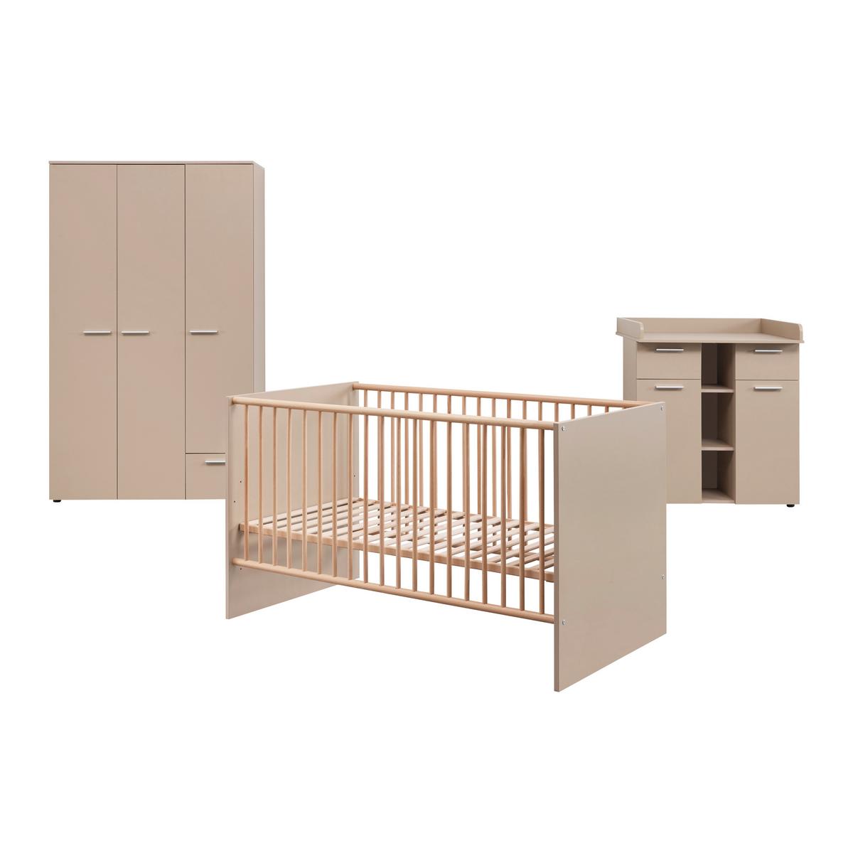Babyzimmer July Creme - Beige/Creme, Modern, Holzwerkstoff (311/190/144cm) - Bessagi Kids