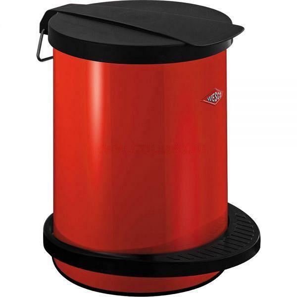 KOSZ NA ODPADY 111212-02 - czarny/jasnoczerwony, Basics, metal (26/26/34,5cm) - Wesco