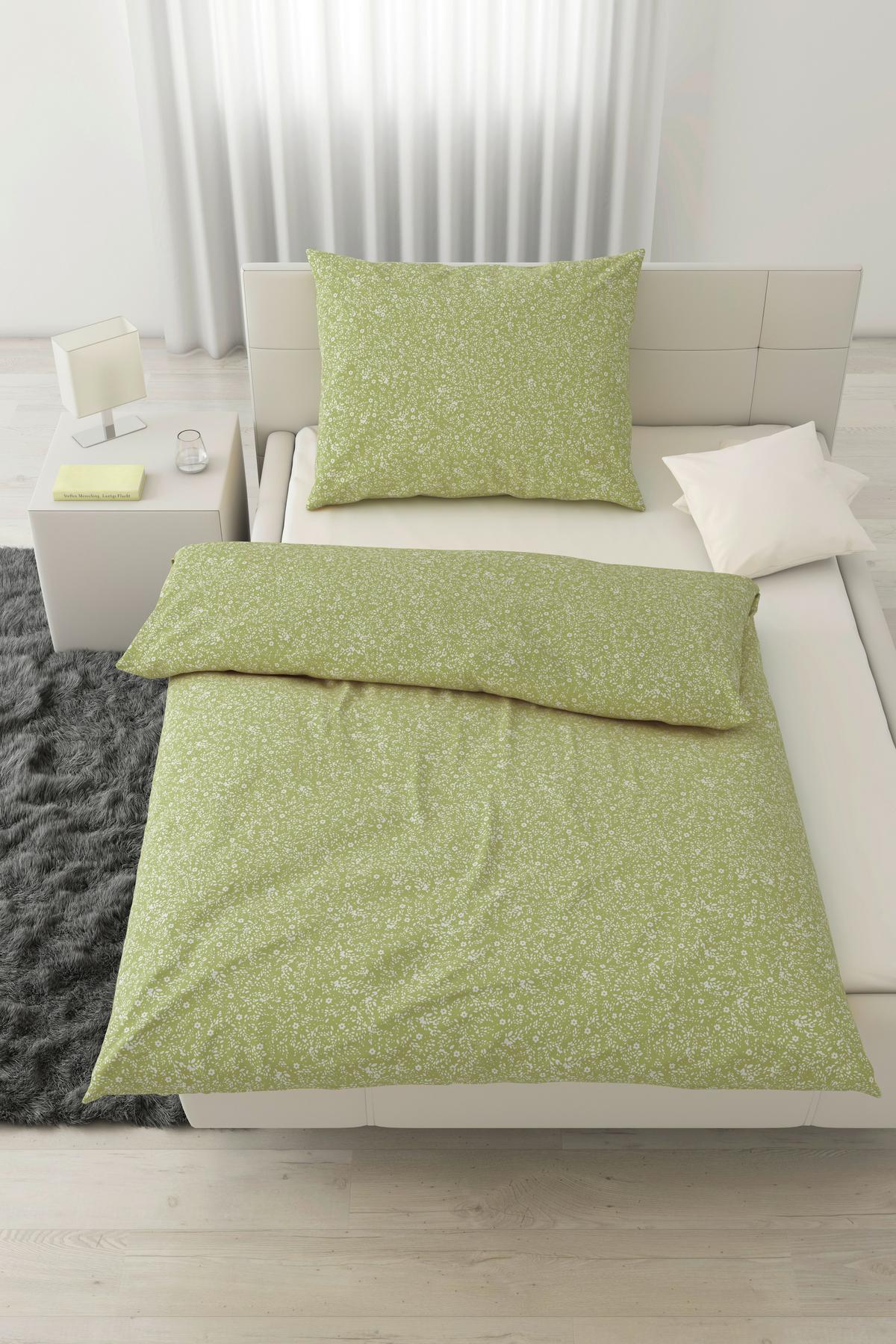 Ágyneműhuzat Garnitúra Barn Flower - zöld, Konventionell, textil (140/200cm) - Modern Living