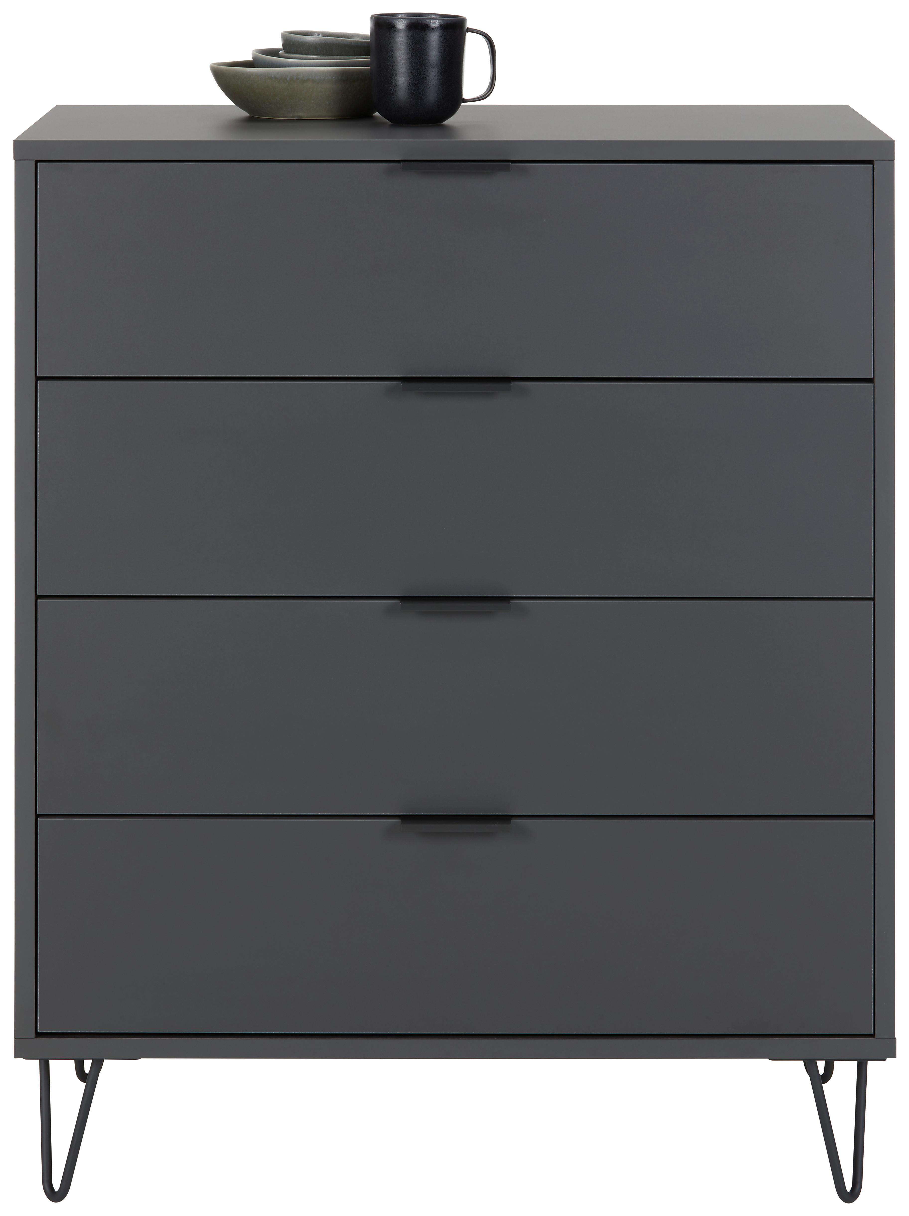Comodă Bounty - antracit, Modern (81/87/45cm) - Premium Living