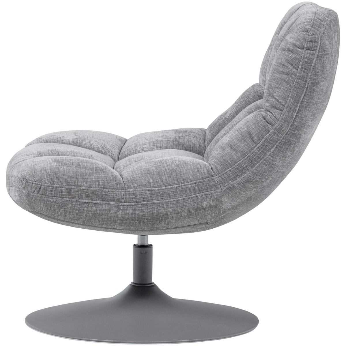 SESSEL Elvi Hellgrau B: 73cm - Hellgrau/Grau, Design, Textil/Metall (73/81/84cm) - Livetastic