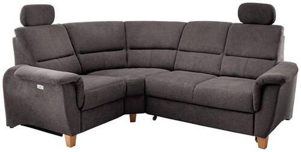 Wohnlandschaft Parole Anthrazit Struktur - Wildeiche/Anthrazit, KONVENTIONELL, Holz/Textil (186/237cm) - Livetastic