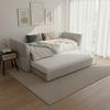 STOPPAD SÄNG DREAM - ljusgrå/ljusbrun, Modern, trä/textil (90/200cm) - Bessagi Home