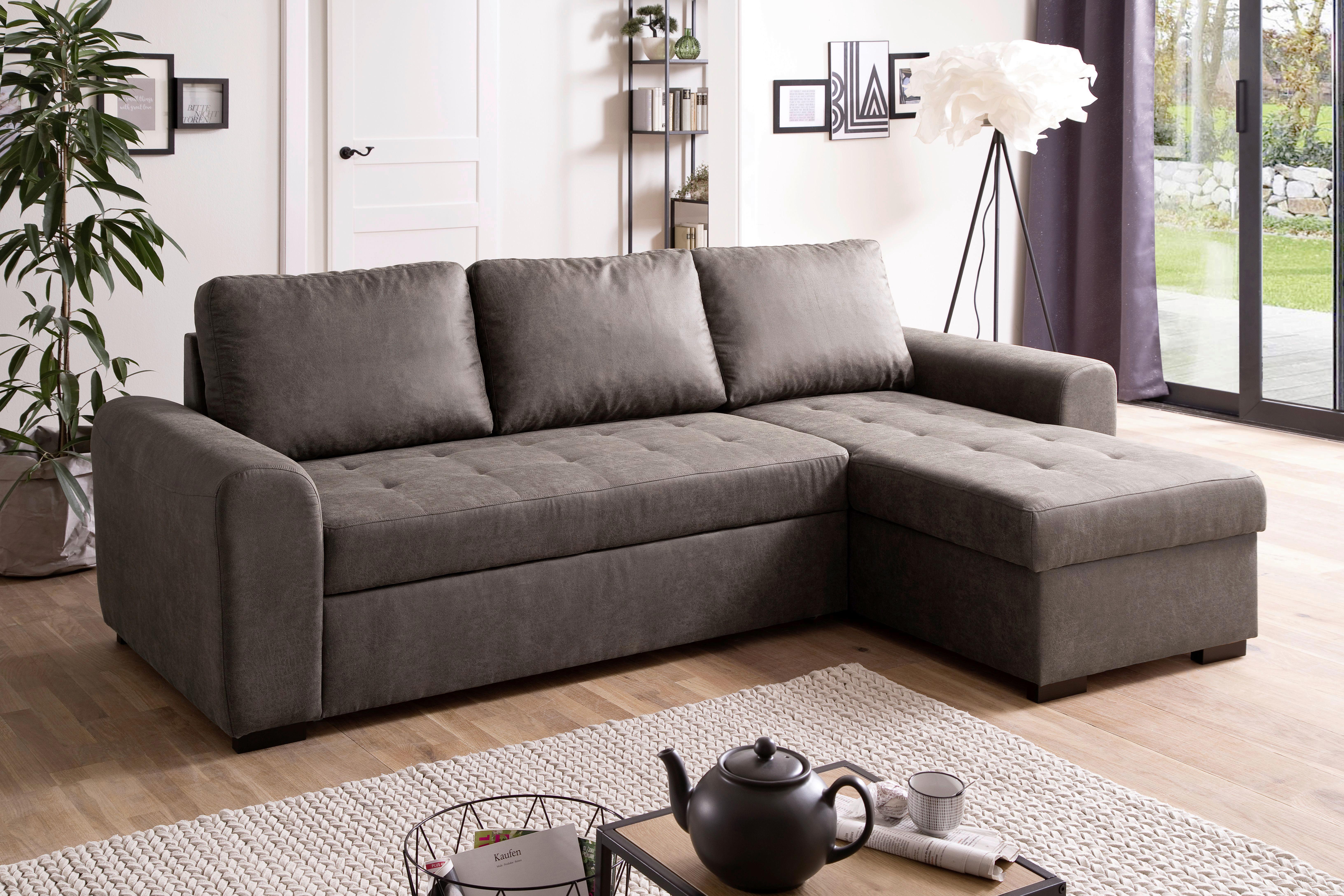 NAROŻNIK POLL - taupe, Modern, tkanina (243/85/155cm) - Mömax