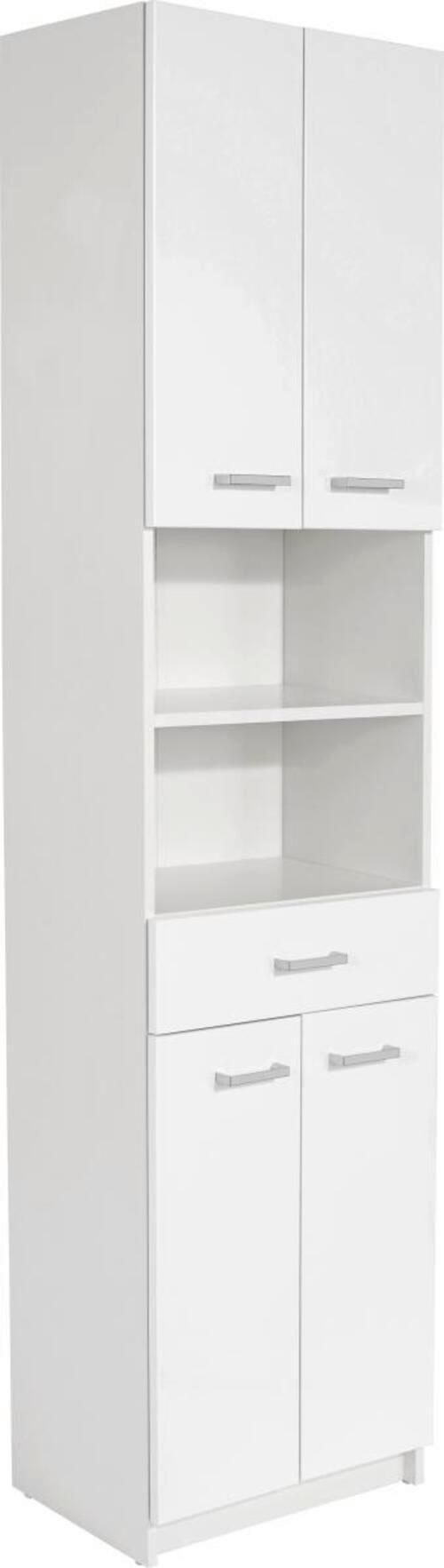 Dulap înalt Fiola - alb, Konventionell, material pe bază de lemn (50/192/30cm)
