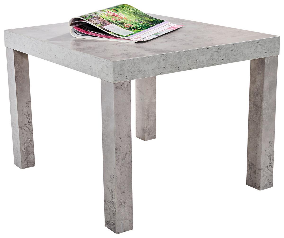 Klubska Mizica Nora, Siva - siva, Moderno, umetna masa/leseni material (55/42/55cm) - Mömax