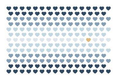 Klappkarte Kupfergold Weiß/Pastellblau - Pastellblau/Weiß, Basics, Papier (18/13cm)