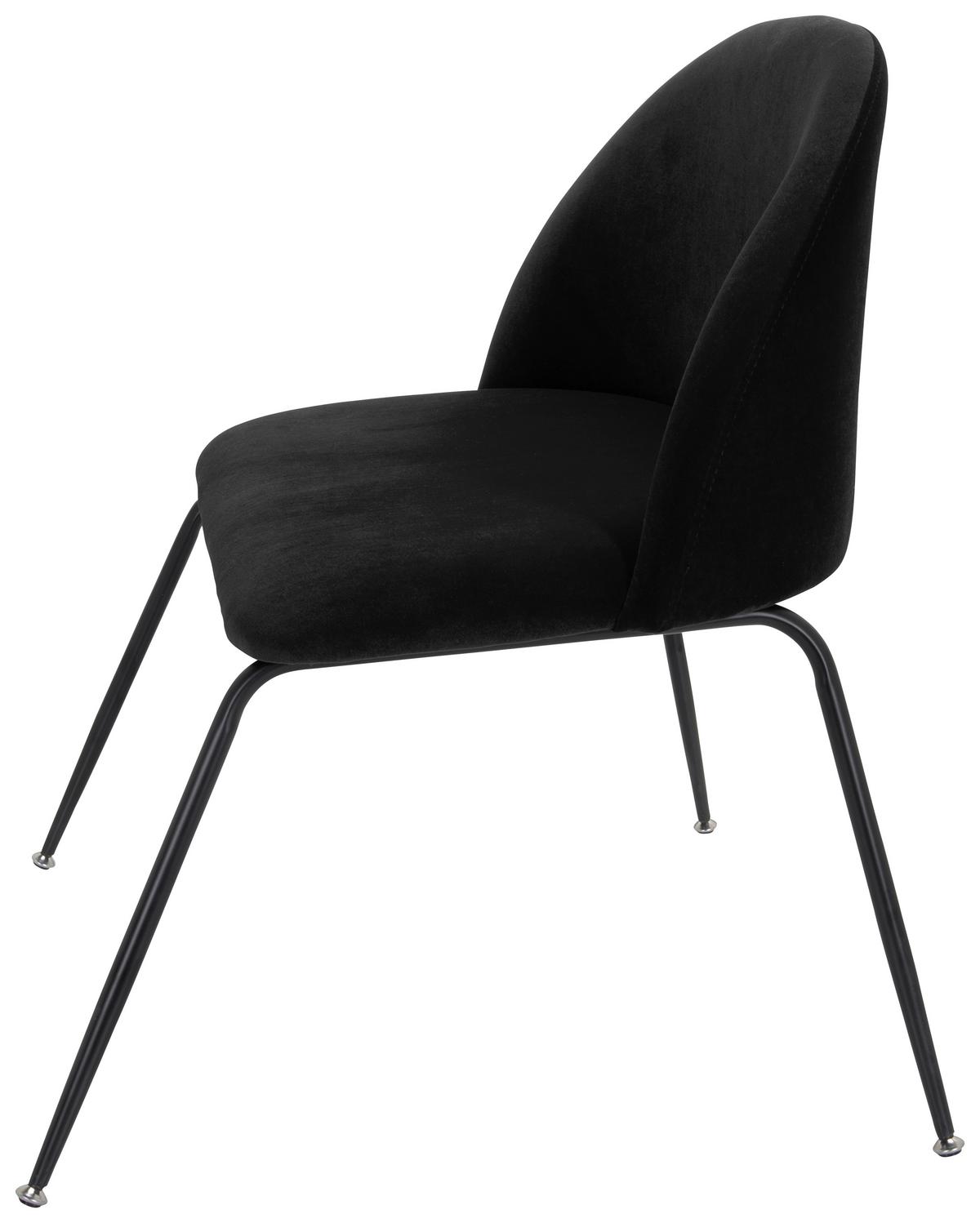 Stol Velvo, Črna - črna, Basics, kovina/tekstil (72/80/65cm) - MID.YOU