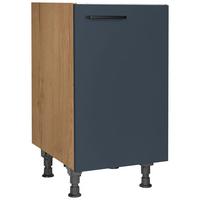 Spülenunterschrank Easytouch Blau - Blau/Eichefarben, MODERN, Holzwerkstoff/Metall (45,0/87,0/56,0cm) - Nobilia