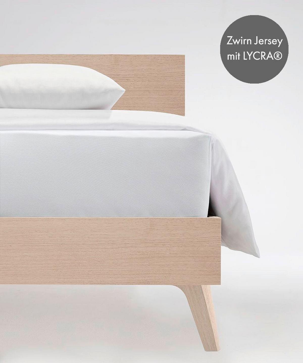 Boxspring-fixleintuch Q 4000 95 - Hellgrau, Basics, Textil (180-200/200-210cm) - Fleuresse