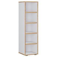 Regal Za Čevlje Salia, Bela, Barva Hrasta - črna/bela, Design, umetna masa/leseni material (30/110/33cm) - MID.YOU