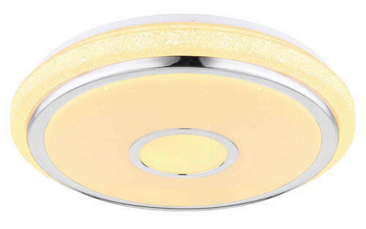 LED-DECKENLEUCHTE 48389-40 DANI - Chromfarben/Weiss, Basics, Kunststoff (50/9.5cm) - Globo