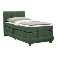 PAT BOXSPRING DIXON - verde închis, Konventionell, lemn/textil (90/200cm) - Premium Living