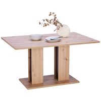 Masă ARON 138 - stejar Artisan/negru, Konventionell, material pe bază de lemn (138/74/90cm)