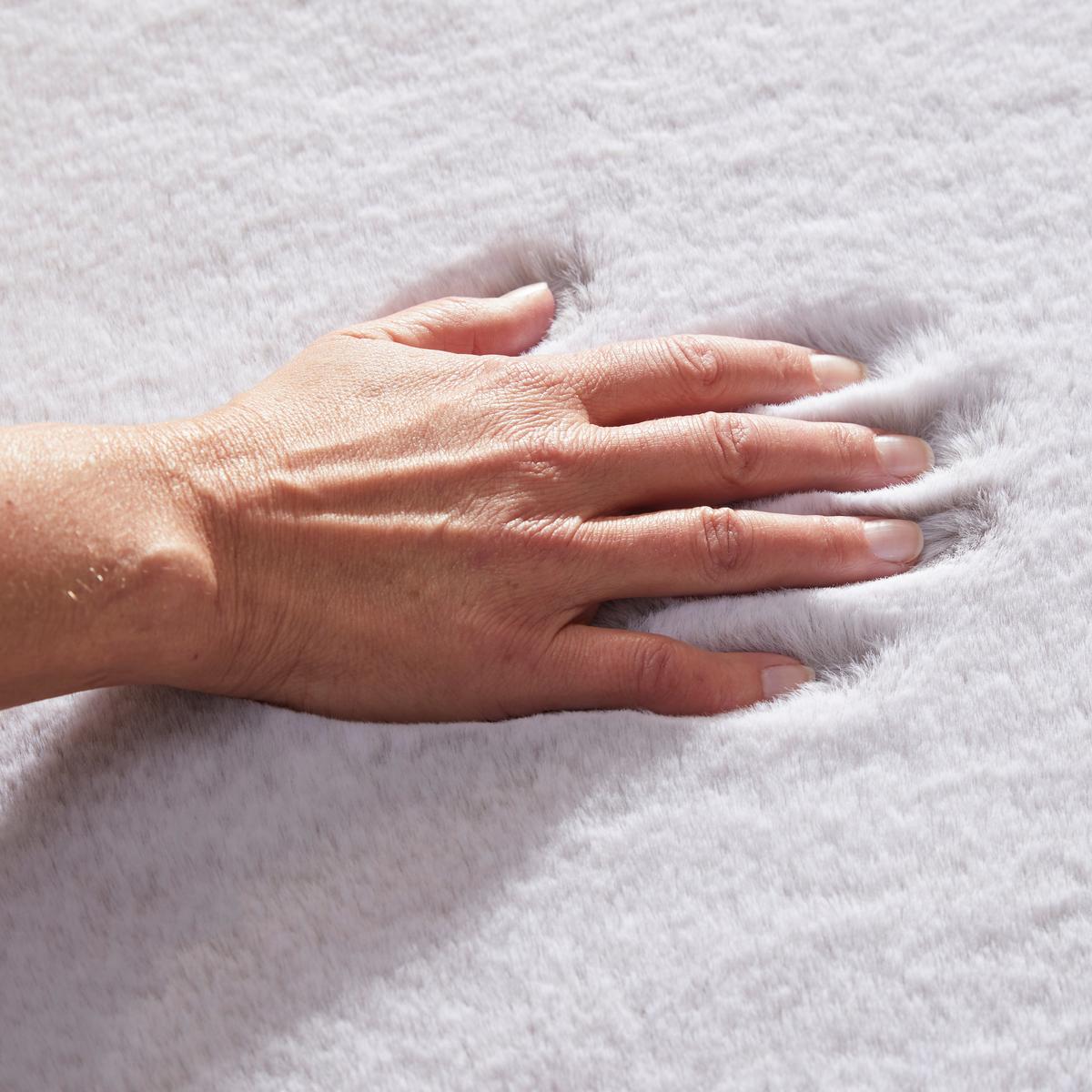 Blană artificială Denise - argintiu/alb, Romantik / Landhaus, textil/blană (160/220cm) - Mömax