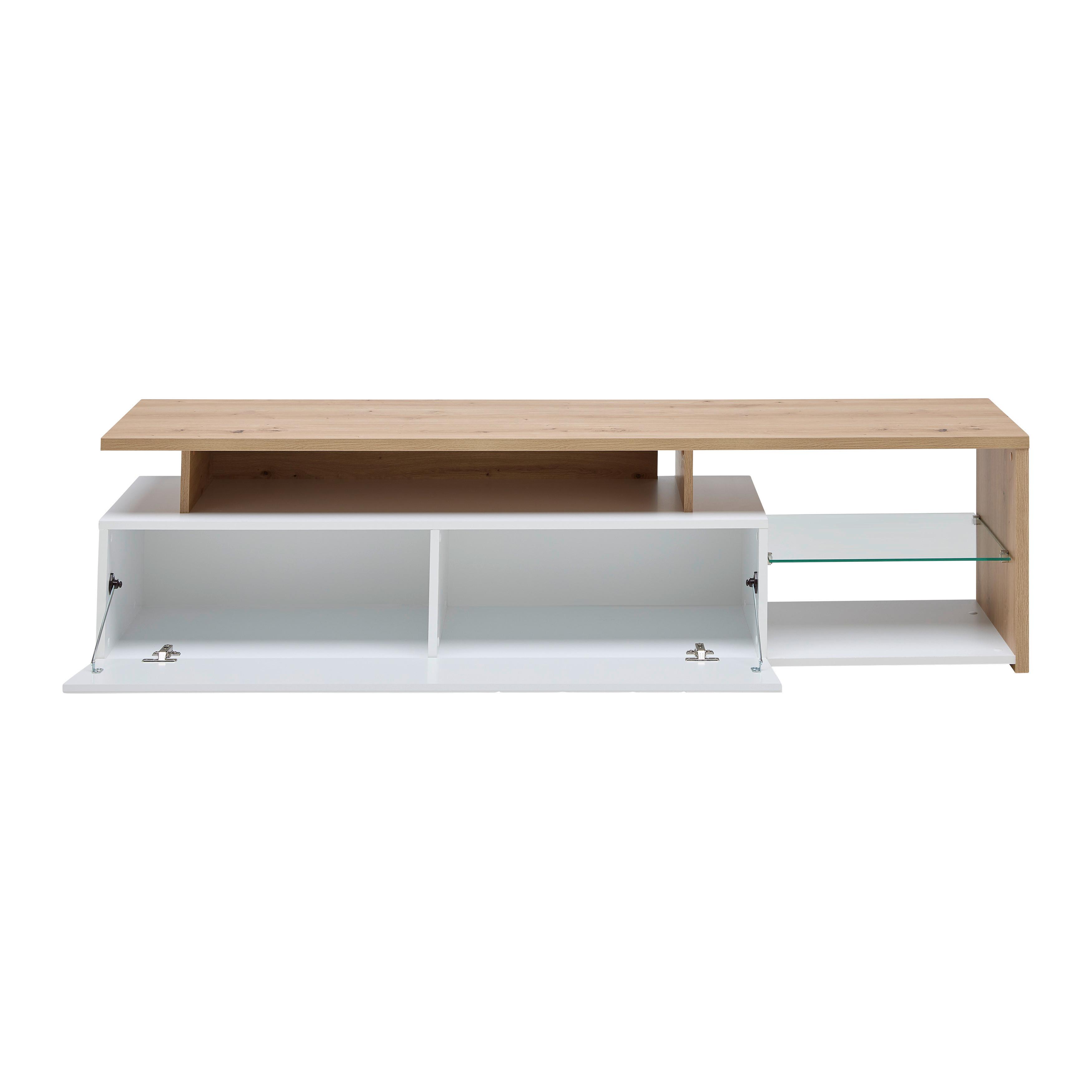 TV-BÄNK ARCTIC - vit/ek Artisan, Modern, trämaterial (170/47/42cm) - Mömax