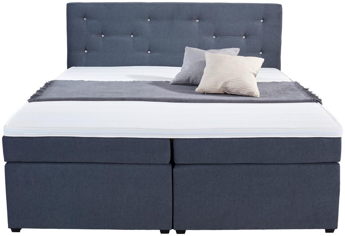 Boxspring Krevet Luminosa - crna/antracit, Moderno, tekstil/plastika (180/200cm)