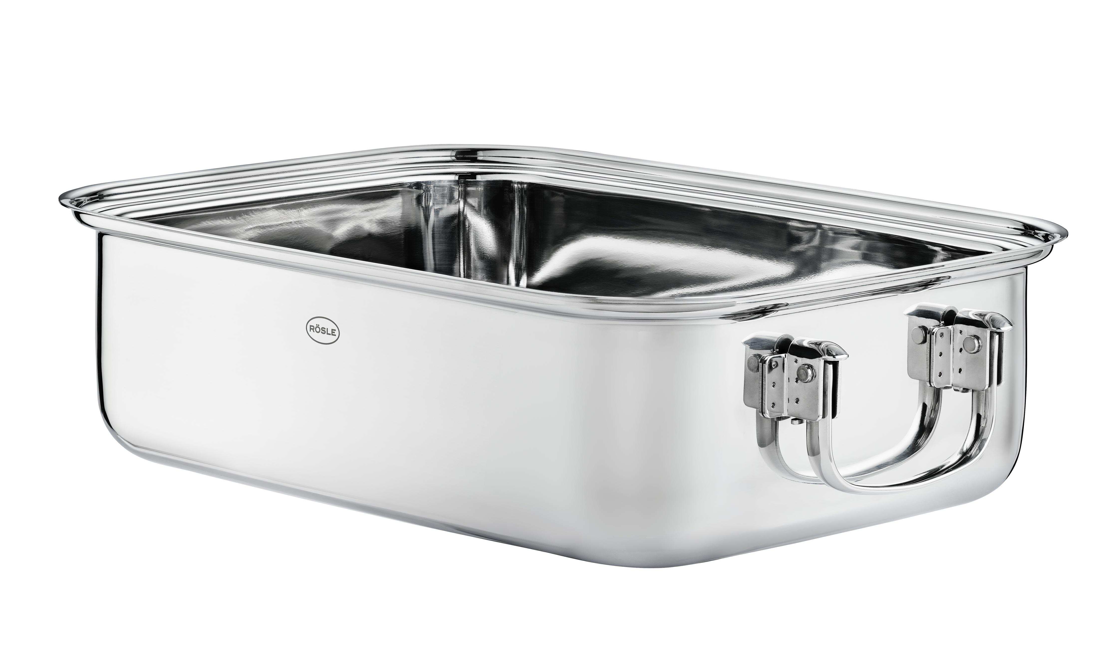 NACZYNIE DO PIECZENIA 132148 - kolor stalowy, Basics, metal (40,3/28,3/10,8cm) - Rösle