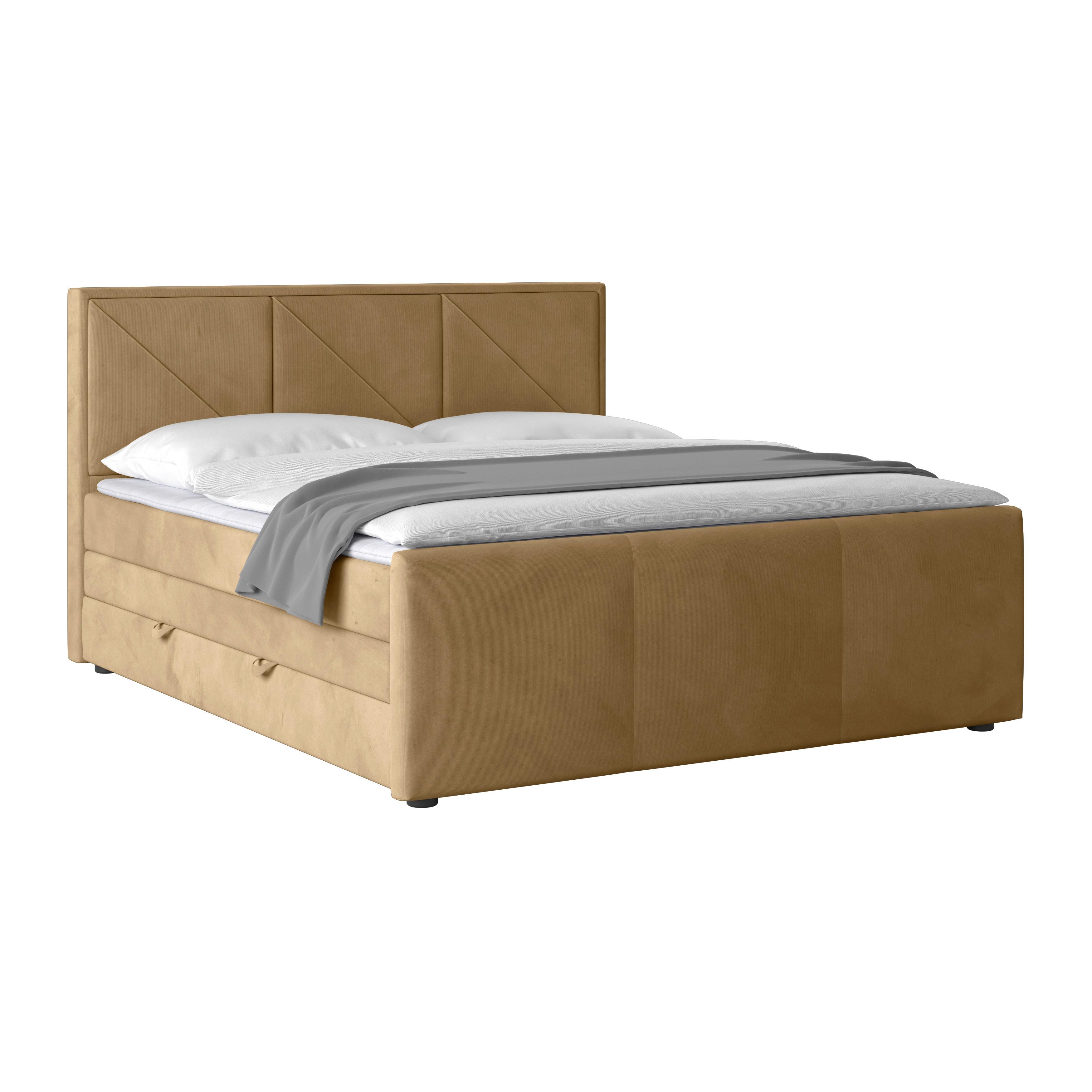 Boxspringbett Bologna ca. 180x200 cm Beige - Beige, MODERN, Holz/Kunststoff (180/200cm) - MID.YOU