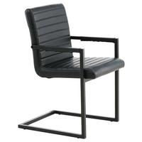 ARMLEHNSTUHL-SET ART - Schwarz, Design, Textil/Metall (54/88/63cm) - Livetastic