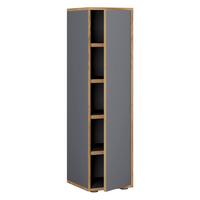 Omara Za Čevlje Salia, Antracit, Barva Hrasta - črna/medeni hrast, Design, umetna masa/leseni material (30/110/33cm) - MID.YOU