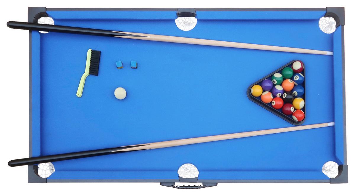 Billardtisch Blau/Schwarz - Blau/Schwarz, KONVENTIONELL, Holz/Kunststoff (64/12/118cm) - Ambia Garden