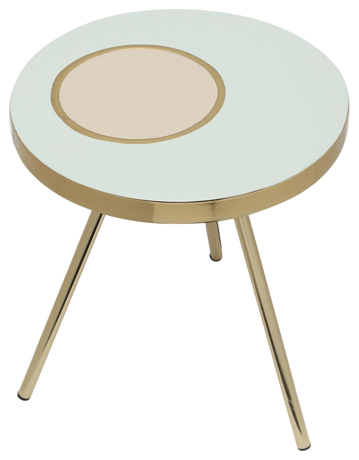 BEISTELLTISCH MORRISON 2025 - Roségold/Goldfarben, Design, Metall (41/41/47cm) - Kayoom