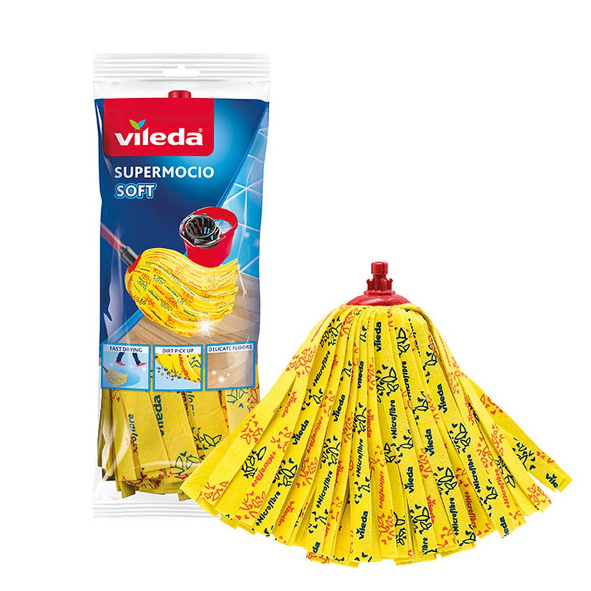 Felmosófej Vileda Supermocio - sárga, Konventionell, textil - Vileda