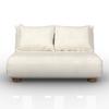 BÄDDSOFFA BELLA - vit/naturfärgad, Modern, metall/trä (141/77/85cm) - Bessagi Home