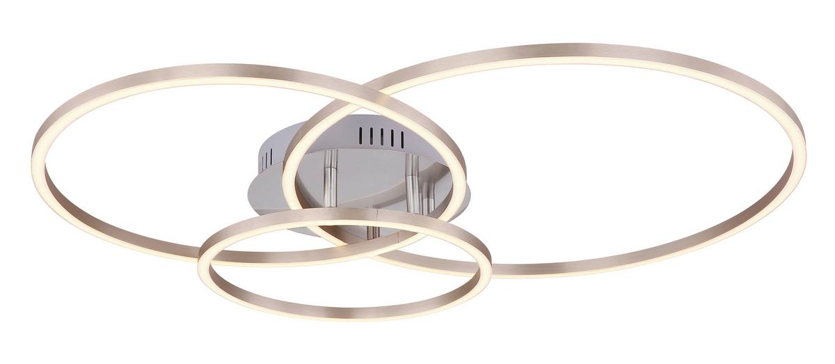 LED-DECKENLEUCHTE 67220-40R  MUNNI - Weiss/Opal, Design, Kunststoff/Metall (68/55/10cm) - Globo