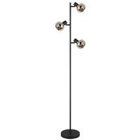 Stehleuchte Tokki Schwarz max. 40 Watt - Schwarz, Basics, Glas/Metall (23/154cm) - Globo